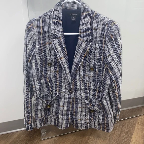 Halogen Jackets Coats Halogen Plaid Blazer Xl Poshmark